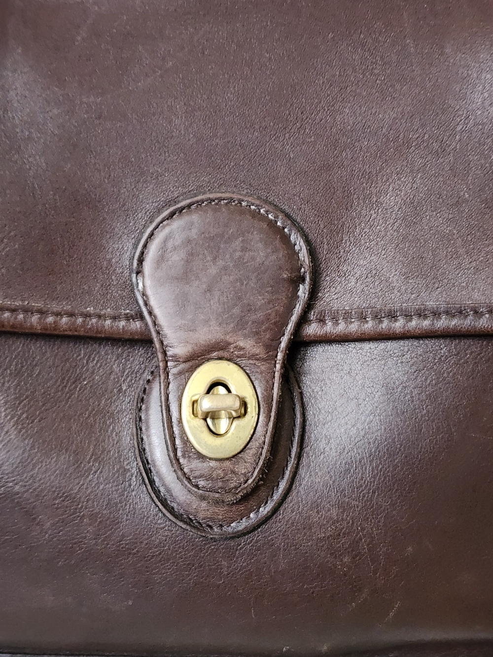 Vintage Coach Willis 9927 Brown Glove Tanned Leather Crossbody Briefcase USA - Picture 2 of 11